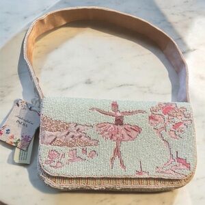 Made in India Beaded Ballerina Design Women's Bag NWT